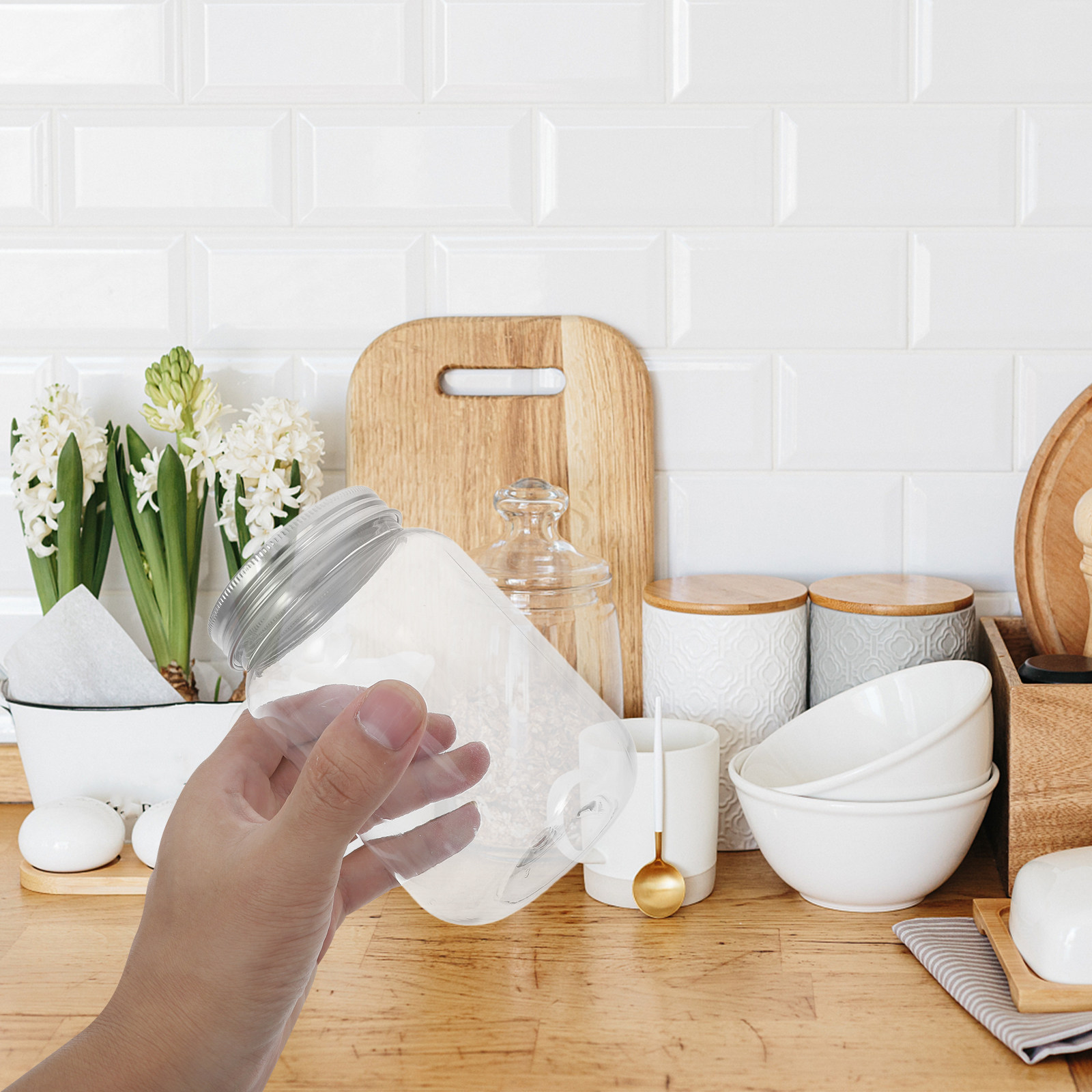 Conjunto de 4 Potes Plásticos  - Food Storage Kitchen avaliação e preço