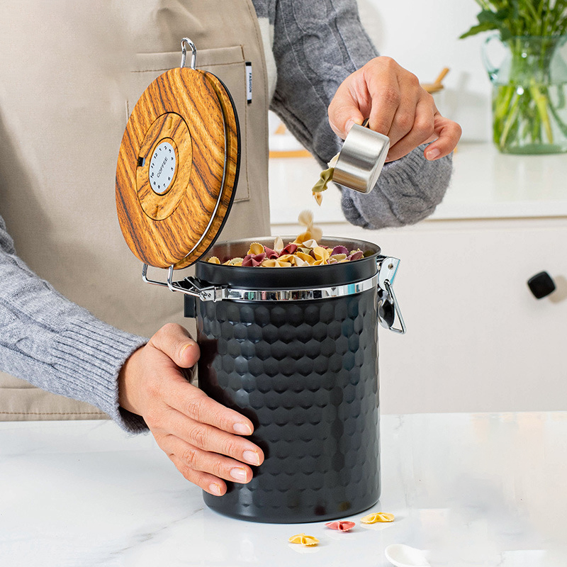 Recipientes de café de aço ino - Food Storage With Scoop avaliação e preço